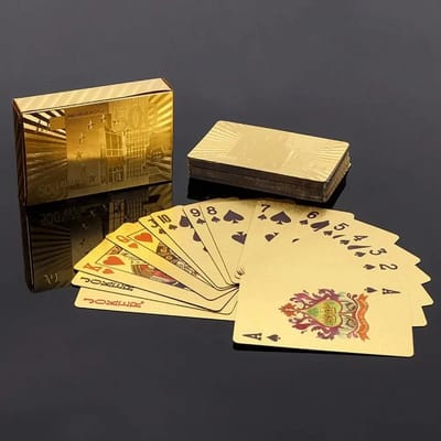 CHPN - Speelkaarten - Kaarten - Goudkleurige speelkaarten - Waterafstotend en Vouwbestendig - Pokerkaarten - Chique kaartspel - Kaartspel - Cards