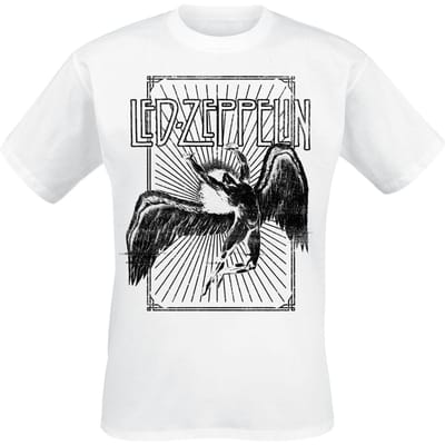Led Zeppelin T-shirt - Icarus Burst - S tot XXL - voor Mannen - wit