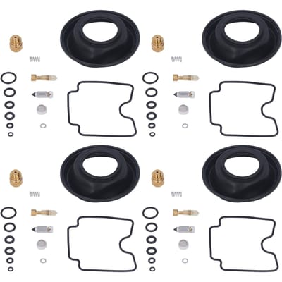 56 Stuks Motorfiets Carburateur Reparatieset met Membraan Pakking O-Ring Vervanging voor Suzuki black