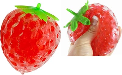 Fruit stressbal knijpbal voor de hand - Tomaat - 6 cm groot