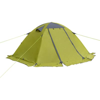 Tente d'hiver avec jupe pare-neige pour 2 personnes, avec poteau en aluminium, pour alpinisme, champ de neige, sac à dos léger vert