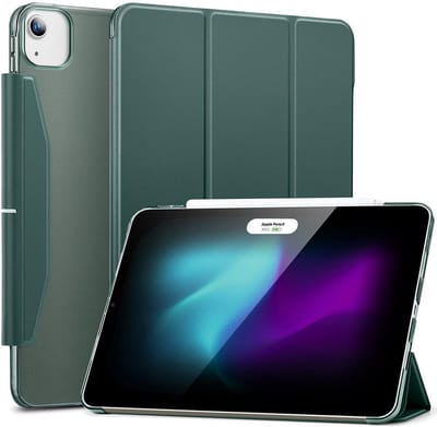 ESR Ascend Trifold Book Case Geschikt voor Apple iPad Air 13 (2024/2025) - Verstelbare Book Case met Sleep/Wake Functie - Hoes met Penhouder - Groen