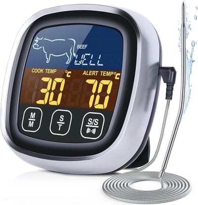 Cuisimax Digitale Vleesthermometer – Tot 300 °C – Draadloze Kookthermometer – BBQ Thermometer – Oventhermometer – Incl. Batterijen