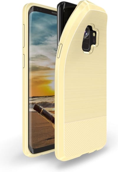 Samsung Galaxy S9 TPU Hoesje Geborsteld Goud