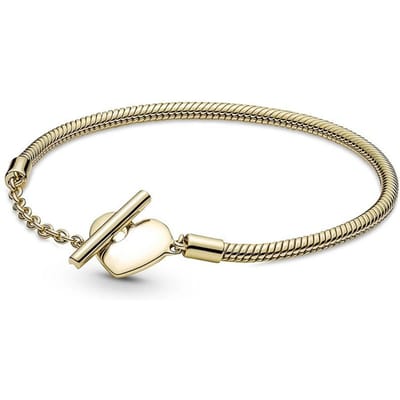 Originele Shooting Star Sluiting Signature T-Bar Sluiting Slangenketting Armband Geschikt 925 Sterling Zilveren Bedel DIY Sieraden 21cm beige