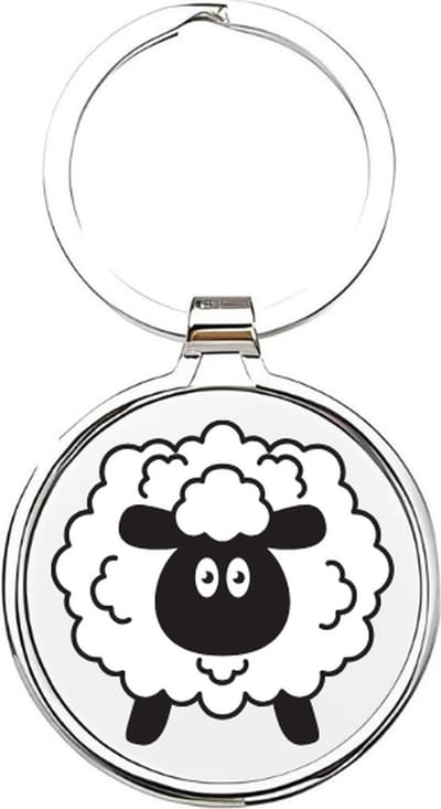 Akyol - Schapen Sleutelhanger - schaap - Dierenliefhebbers - Lammetje - Kinderboerderij - dieren - boerderijdieren - lam - schaapje - cadeau voor een dierenliefhebber - sheep - schapenboer - wol - 4 x 7,5 CM