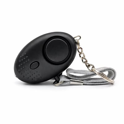 Persoonlijk Alarm – Persoonsalarm 130 dB – Veiligheidsalarm Sleutelhanger – Noodalarm met LED Verlichting – Zwart