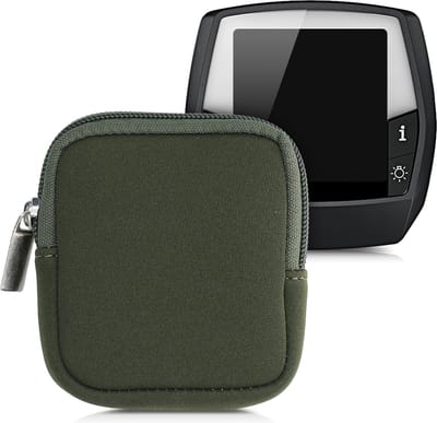 kwmobile hoesje voor e-bike display - Waterdichte display cover elektrische fiets - Van neopreen in donkergroen
