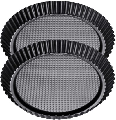 Set van 2 Omgekeerde taartvormen 28 cm Zenker Black Metallic