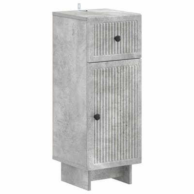 vidaXL - Badkamer - Opbergkast - EDE - Betongrijs - 30 - x - 31 - x - 80 - cm - Bewerkt - hout