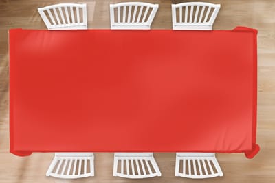 Tafelkleed - Tafellaken - 300x150 cm - Rood - Kleur - Effen - Binnen en Buiten