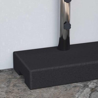 vidaXL - Parasolvoet - rechthoekig - 25 - kg - graniet - zwart
