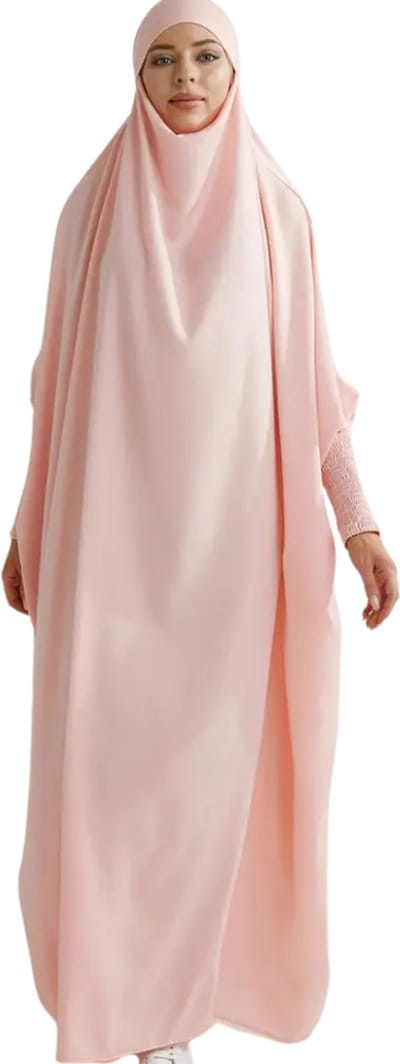 Nivard Islamitische Kleding - Djellaba Dames - Moslim Kleding - Arabisch Dames Kaftan - Alhamdulillah - Roze
