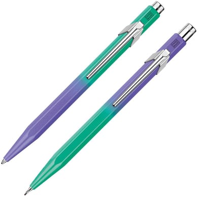 Caran d'Ache 849 Borealis set-balpen en vulpotlood-violet/groen