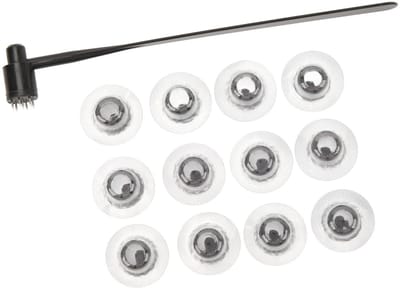 Dailygoods- Naaldset 12 Vervangbare Koppen - Roestvrij Staal - Pruimenbloesem Hamer - Gezichtsbehandelingen - Lichaamsmassage - Vervaagt Rimpels - Derma Roller