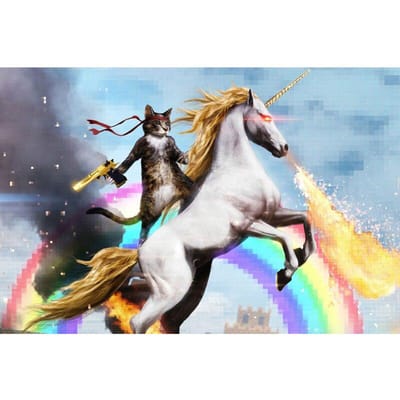 Peinture diamant licorne chevalier, broderie mosaïque, artisanat, broderie diamant, Arts muraux 20X30CM gray