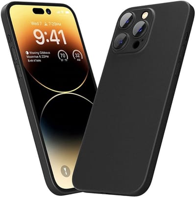 Mobiq - Ultra Dun Hoesje geschikt voor iPhone 14 Pro | Ultradun hoesje | Minimaal Telefoonhoesje | Dun hoesje | Ultra Thin Case | Tegen Krassen