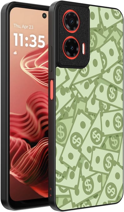 Smartphonica Telefoonhoesje Geschikt voor Motorola Moto G35 met Geld Opdruk - TPU Backcover Case With Money Design geschikt voor Motorola Moto G35