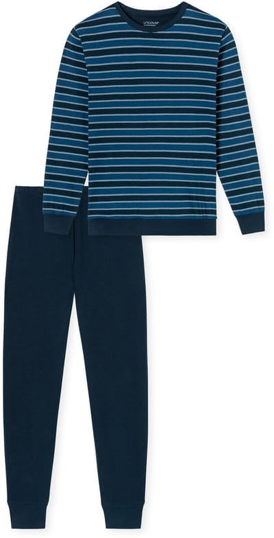 Uncover by Schiesser Pyjama lang Heren - Heren Pyjamaset blauw