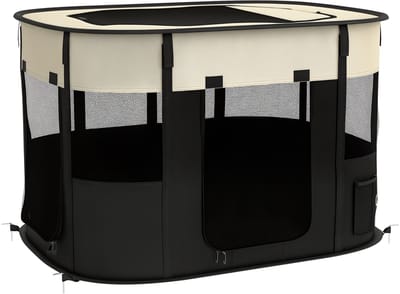 PawHut Pet Playpen - Oxford doek - 94x74x60cm - Crème
