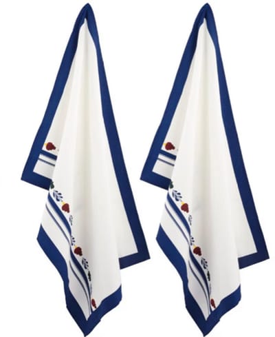 Boerenbont Theedoek Uni - 50x70cm - set van 2