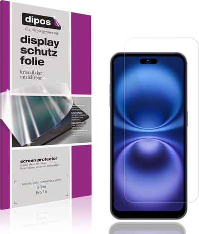 dipos – 4x Beschermfolie geschikt voor GFive Pro 16 | Krasbestendige & heldere Screenprotector Ultra-Thin