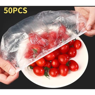 Herbruikbare Wegwerp Voedselhoes Plastic Folie Duurzame Elastische Voedseldeksels voor Kommen Elastische Bordhoezen Voor Keuken Voedselbewaarzak red