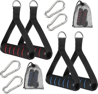 Set van 4 Handgrepen voor Weerstandsbanden - Ideaal voor Krachttraining, Cardio en Fitness Accessoires voor Thuis Workout