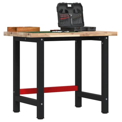 vidaXL - Werkbank - rechthoekig - 100x60x83 - cm - massief - acaciahout