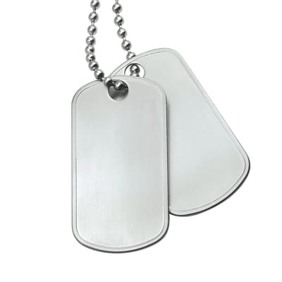 Yo&No Graveercollier - 2 dogtags - mat - Heren - Ketting - Edelstaal