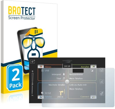 BROTECT - Screenprotector voor Bosch Suzuki Vitara 1.4 BoosterJet 2019 SLDA Infotainment System - Folie Beschermfolie transparant 2 Stuks