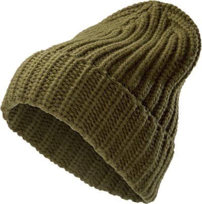 Fee Grofgebreide Olijfgroene Montagna Beanie