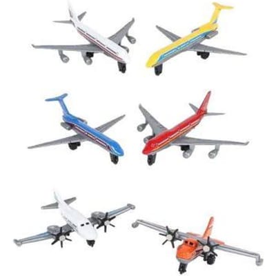 2-Play Vliegtuigenset – 6 stuks (7–10,5 cm) Voertuigen