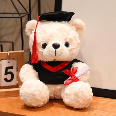 Schattige Afstudeer Teddybeer Pluche Speelgoed Beer Pop Gevuld Speelgoed Knuffeldier Jongen Meisje Studenten Verjaardag Afstudeer Cadeau 16cm