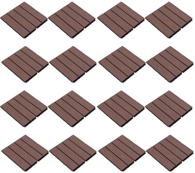 Terrastegels Buiten - Kliktegels Composiet - Tuin Aanleggen - Eenvoudige Klikinstallatie - Waterdicht Duurzaam - Hout Look