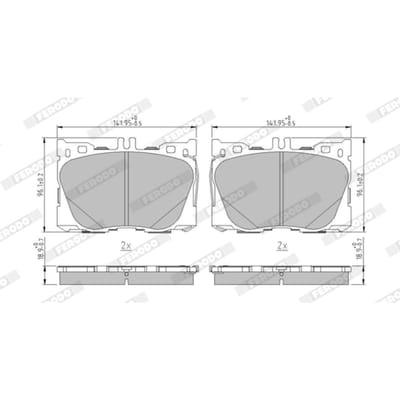Remblokset FERODO FDB5149, voor