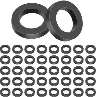 Dailygoods- Douchekopfilterpakking 40st - Zwart PVC - Voorkomt Lekkage - Aansluiting Douchekop/Handdoucheslang - Buitendiameter 19 mm - Dikte 0,35 cm - Douchepakking