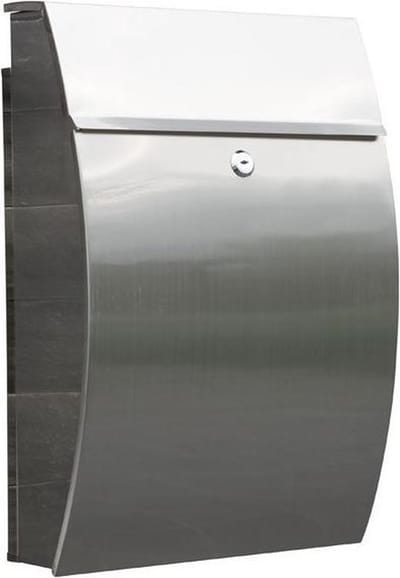 Practo Garden Brievenbus New York – RVS – Inox – Wandmodel – 48,6x32,7x15,5 cm – Inclusief slot en sleutels