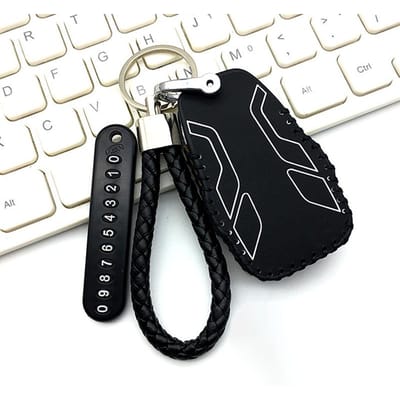Cuir Pour Voge Sr4Max Sr4 Max 350 Ds900X Housse de Boîtier Porte-Clés Moto Bague Porte-Clés Accessoires black