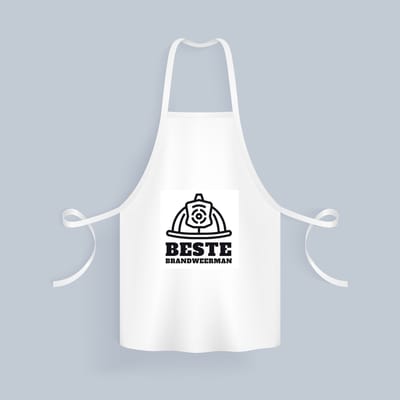 Akyol - beste brandweerman Keukenschort - Beste brandweerman - collega - cadeau - 82 bij 71 cm