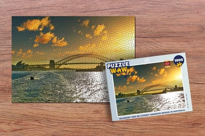 Puzzel Silhouet van de Sydney Harbour Bridge in Australië - Legpuzzel - Puzzel 1000 stukjes volwassenen
