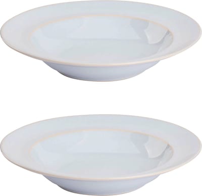 Palmer - Barolo - Bord diep - Pastabord - 2 stuks - ø 29 cm - Lichtblauw - Stoneware - Bordenset