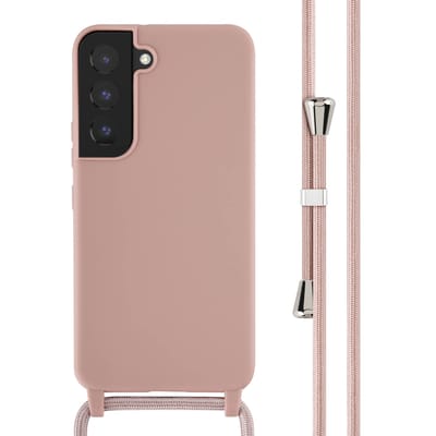 imoshion Hoesje - Geschikt voor Samsung Galaxy S22 - Siliconen hoesje met koord - Sand Pink
