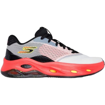 Skechers Hoge sportschoenen met mesh voor heren, met stabiliteitsondersteuning (Wit/oranje)