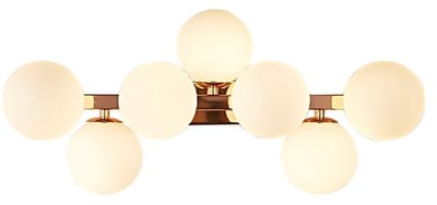 Kosilum - Ambrosia - Wandlamp - Roségoud en wit - Glas en roestvrij staal