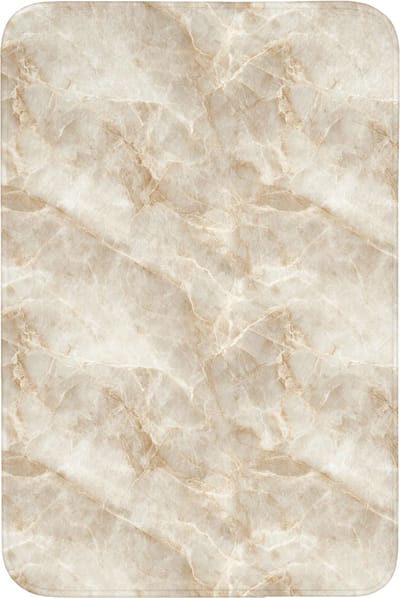 Badmat 60x90 cm - Antislip - Lichtbeige - Onyx - Subtiel - Badmatten voor badkamer - Badkamermat - Douchemat - Badkamer mat
