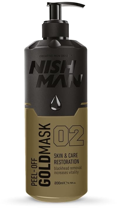 Nishman Gold Peel-Off Gezichtsmasker 200 ml - Diepe Reiniging - voor Mannen
