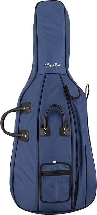 Boston CT-312 cello bag 1/2, blue, 23mm padded, resistant nylon cover, 2 straps, various pockets