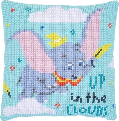 Vervaco - Kruissteekkussen kit - Disney Dumbo up in the clouds - PN-0176217 - Borduren - Borduurpakket - Borduurpakket volwassenen - Borduurpakket kind