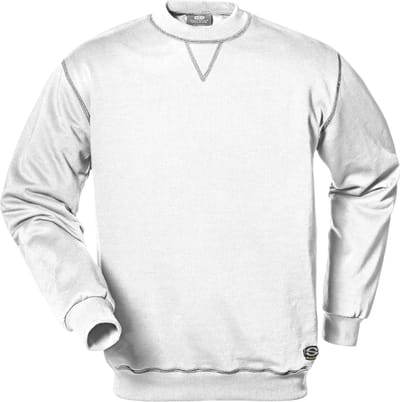 SIR SAFETY SIRFLEX Werkshirt HEREN Veiligheidsshirt Wit - Ronde Hals - Elastische Boorden - Contrasterende Naden